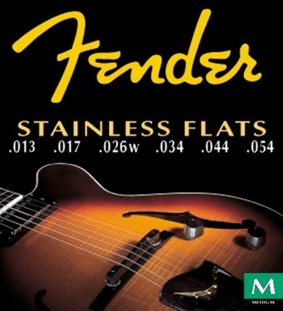 Fender Set Cuerdas Acero Inoxidable Planas (.013-.054)