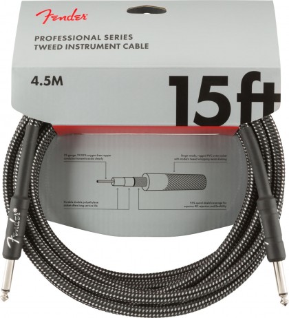 Fender Cable Professional 15 pies (4.5 m) Recto